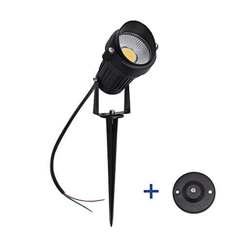 LightingWill 5W LED Landscape Lights, Warm White 3000K-3500K, Waterproof 12V COB LED Outdoor Spotlight Low Voltage Garden Light with Spike Stand for Lawn, Garden, Yard, Pathways (1 Pack) LightingWill 5W LED Landscape Lights, Warm White 3000K-3500K, Waterproof 12V COB LED Outdoor Spotlight Low Voltage Garden Light with Spike Stand for Lawn, Garden, Yard, Pathways (1 Pack)