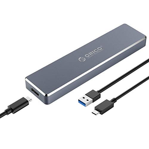 ORICO USB3.1 to M.2 NVME SSD Enclosure Portable Aluminum Type C Gen2 10Gbps Case Support PCIe NVMe M-Key 2230/2242/2260/2280 SSD Max 2TB - Dark Grey