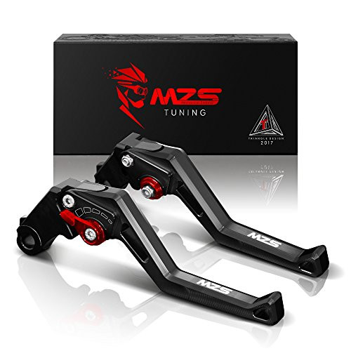 MZS Short Levers Adjustment Brake Clutch CNC for Yamaha YZF R3 2013-2018/ YZF R25 2013-2018/ MT-03 2015-2018/ MT-25 2015-2018 Black