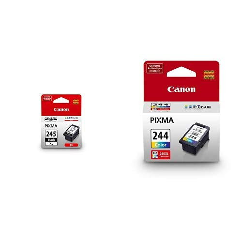 Canon PG-245XL Black Cartridge and Canon CL-244 Color Ink Cartridge