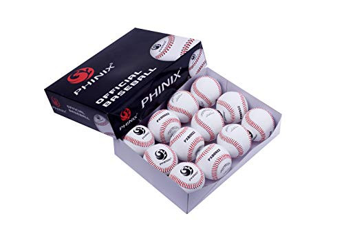 PHINIX Baseball Sport Training Ball,Official Baseball Official Size and Weight Professional Quality?Practice, Competitions, Gifts.One Dozen