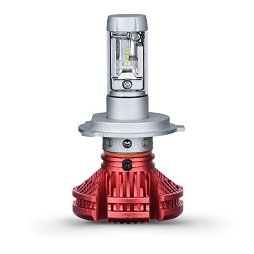 Kit-H4-Red LED Headlight Bulbs 12000LM 72W Super Bright Xenon Cool White 6500K Halogen Replacement Adjustable Beam,Plug&Play LED HeadLamps All-in-one Conversion Kit By Dazzray?Pack of 2?