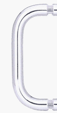 CRL 8" Satin Chrome Single-Sided Solid 3/4" Diameter Pull Handle without Metal Washers