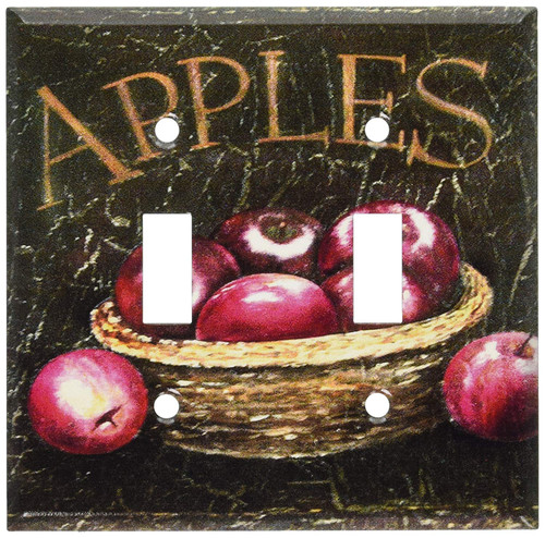 Art Plates - Dark Apples Switch Plate - Double Toggle