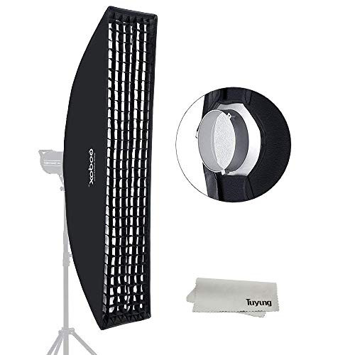 Godox 22cm x 90cm 8.6"x 35.4" Strip Beehive Honeycomb Grid Softbox Bowens Mount for Godox Flash Light and Other Studio Flash Light