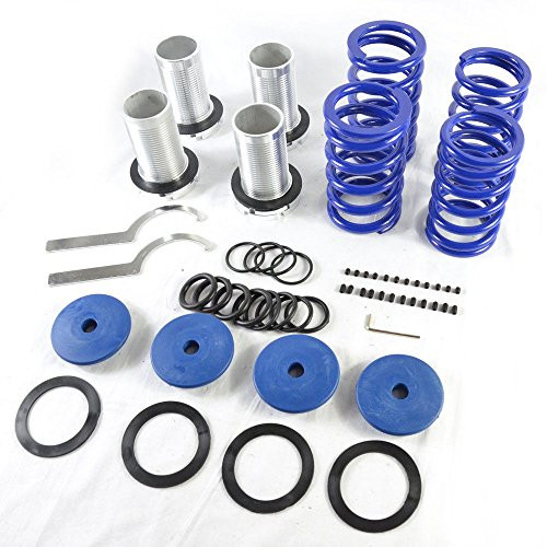 Adjustable Coil Over Sleeve Springs Lowering Scaled Suspension Kit for Honda 1990-2002 Accord & 1988-2000 Civic & 1993-1997 Civic del Sol & 1988-1991 CRX & 1992-2001 Prelude | 1990-2001 Acura Integra