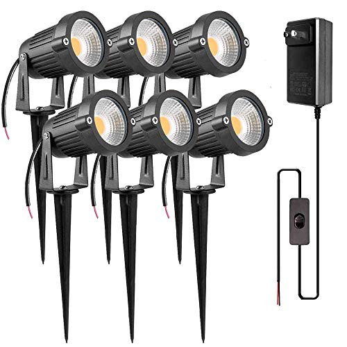 ZUCKEO 5W LED Low Voltage Landscape Lights 12V 24V Garden Light Transformer, IP65 Waterproof Landscape Lighting COB Outdoor Decorative Spotlight for Patio Garden Pathway Warm White (6 Pack) ZUCKEO 5W LED Low Voltage Landscape Lights 12V 24V Garden Light Transformer, IP65 Waterproof Landscape Lighting COB Outdoor Decorative Spotlight for Patio Garden Pathway Warm White (6 Pack)