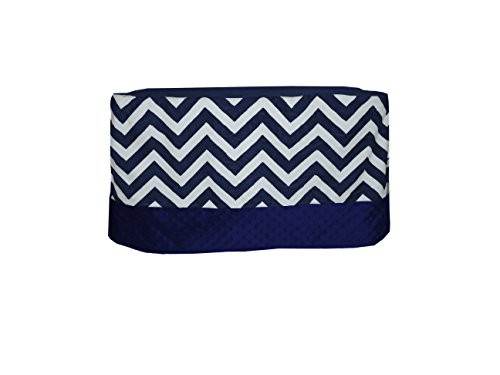 Baby Doll Minky Chevron Crib Skirt/Dust Ruffle, Navy