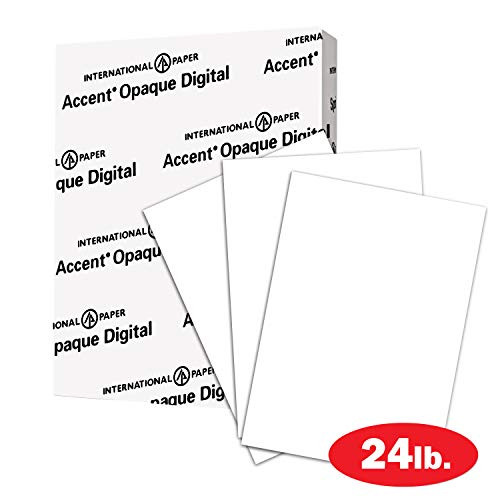 Accent Opaque 24lb White Paper, 60lb Paper Text, 89 gsm, 8.5 x 11 Paper, Letter Size, 97 Bright, 1 Ream / 500 Sheets, Smooth, Text Heavy Paper (109355R)