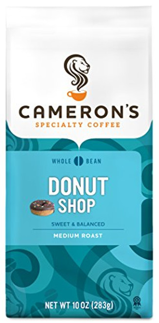 Cameron's Coffee Roasted Whole Bean Coffee, Donut Shop, 10 Ounce Cameron's Coffee Roasted Whole Bean Coffee, Donut Shop, 10 Ounce