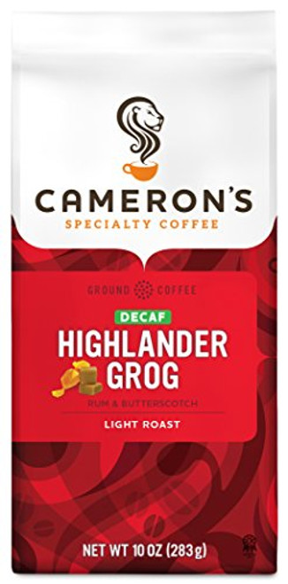 Cameron's Coffee Roasted Ground Coffee Bag, Flavored, Decaf Highlander Grog, 10 Ounce Cameron's Coffee Roasted Ground Coffee Bag, Flavored, Decaf Highlander Grog, 10 Ounce