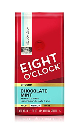 Eight O'Clock Ground Coffee, Chocolate Mint, 11 Ounce