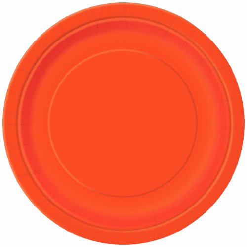 Orange Paper Cake Plates, 8ct