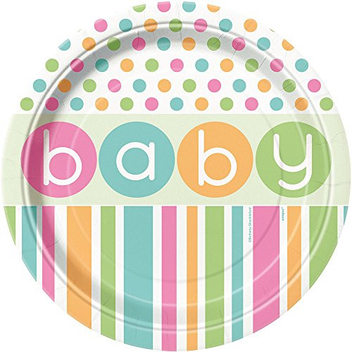 Pastel Baby Shower Dinner Plates, 8ct