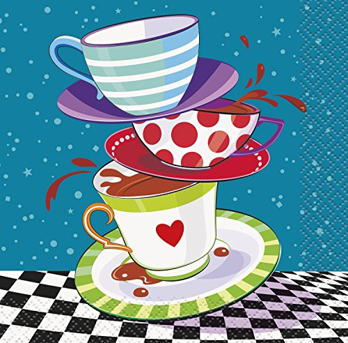 Mad Hatter Tea Party Beverage Napkins, 16ct