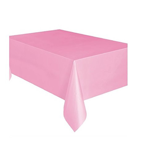 Light Pink Plastic Tablecloth, 108" x 54"
