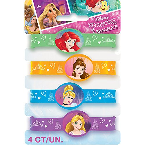 Disney Princess Silicone Wristband Party Favors, 4ct Disney Princess Silicone Wristband Party Favors, 4ct