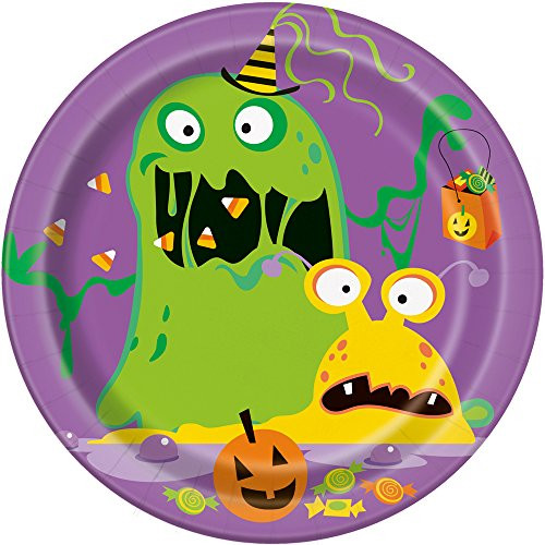 Silly Halloween Monsters Appetizer Party Plates, 8 Ct.
