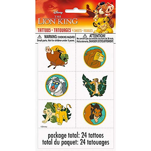 Unique Disney Lion King Party Tattoos, 24 Ct.