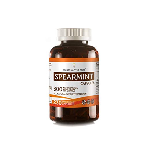 Spearmint 230 Capsules, 500 mg, Organic Spearmint (Mentha spicata) Dried Leaf (230 Capsules) Spearmint 230 Capsules, 500 mg, Organic Spearmint (Mentha spicata) Dried Leaf (230 Capsules)