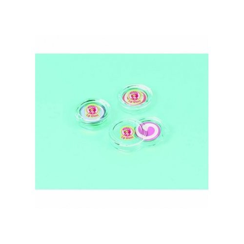 amscan Pretty Strawberry Shortcake Birthday Party Lip Gloss Favors  (12 Pack), 1 1/2", Pink/Green