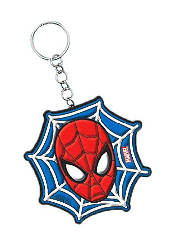 Amscan Ultimate Spider Man Character Key Chain Birthday Party Favor (1 Piece), 3 1/2" x 2", Blue/Red