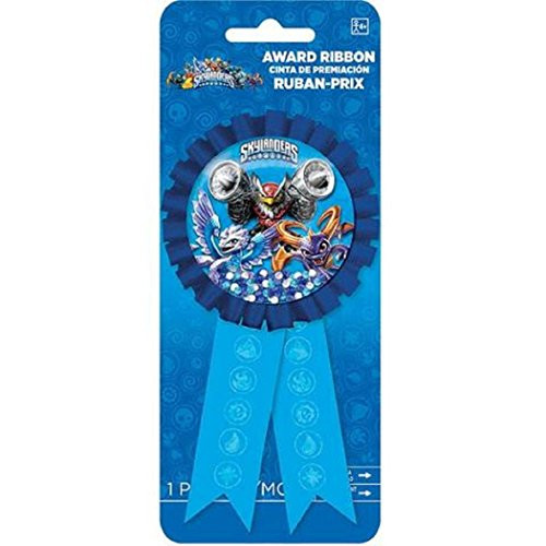 amscan Swashbuckling Skylanders Confetti Pouch Birthday Party Game Award Ribbon Favors (1 Piece), 5 3/4" x 3 1/8", Blue