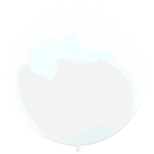 Amscan Party Perfect Round Latex Balloons Decoration, 4 Pieces, Made from Latex, White, 24" by