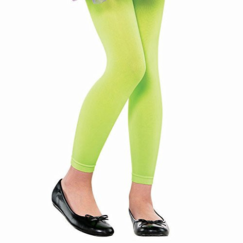 Amscan 397500 Party Supplies Child Neon Footless Tights, One Size, Multicolor