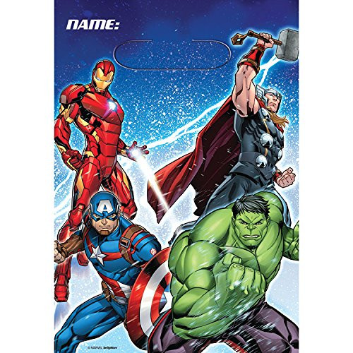 Amscan Marvel Epic Avengers Folded Loot Bag, Party Favor, Standard, Multicolor