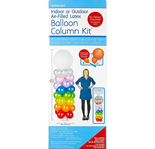 Amscan 117868 Air-Filled Latex Balloon Column Kit Party Supplies, One Size, Multicolor