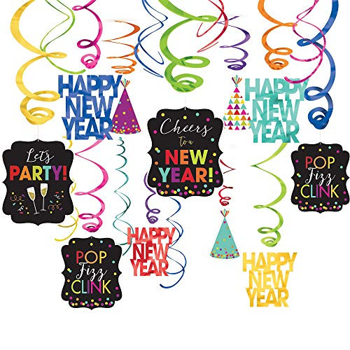 Amscan Happy New Year Hanging Swirls (30 ct)