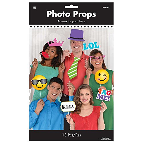 Amscan 399187 Photo Booth Frame Props - Black Party Supplies, One Size, Multicolor