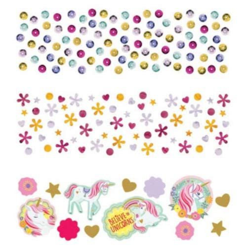 amscan Party Supplies, Magical Unicorn Confetti Pack, Multicolor, 1.2 oz., 1 ct