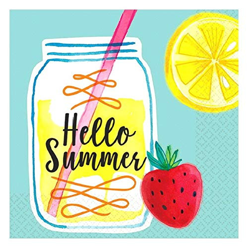 Amscan 50777707 Favor, Lemonade Beverage Napkins Party Supplies, One Size, Multicolor