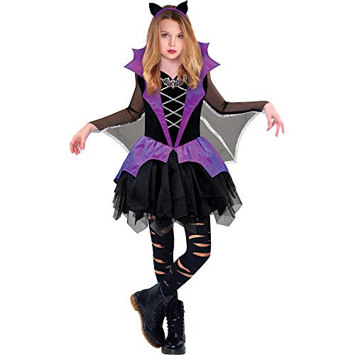 Miss Battiness Vampire Halloween Costume for Girls, Medium, with Included Accessories, by Amscan