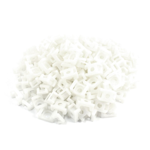 Uxcell Plastic Cable Mount Saddle Base, 9mm Max Tie Width, 200pcs, White
