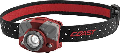 COAST FL75 435 Lumen Dual Color Focusing LED Headlamp, Red COAST FL75 435 Lumen Dual Color Focusing LED Headlamp, Red