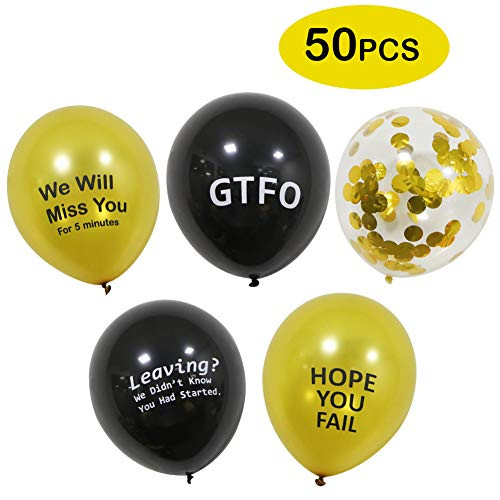 50 Pcs Funny Retirement Party Balloons Coworker Going Away Last Day Office Party Supplies Balloons