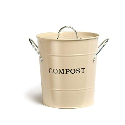 Exaco Trading Co. Exaco CPBS01 2-in-1 1-Gallon Indoor Compost Bucket, Oatmeal