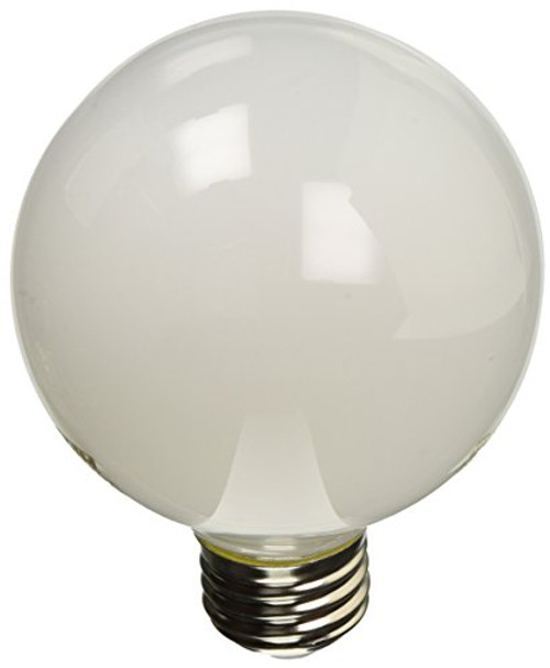 Feit Electric BPG2560/F/850/LED Decorative Frost Glass Filament LED Dimmable 60W Equivalent Daylight G25 Globe Light Bulb, White