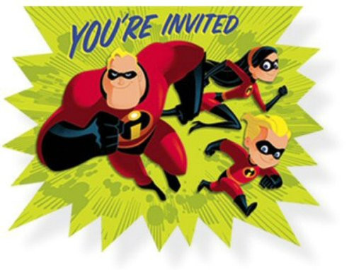The Incredibles Invitations 8ct