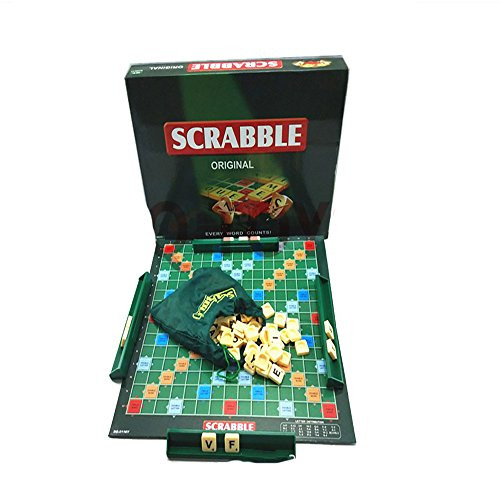 Alipher Scrabble Word Building Game Crossword Game Education Vocabulary Learning Letter Board Game Children and Adults