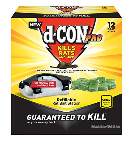 D-con Rat Poison Bait Station, 1 Bait Station + 12 Refills