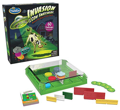 ThinkFun Invasion of The Cow Snatchers Stem Toy & Logic Game for Boys & Girls Age 6 & Up - A Magnet Maze Logic Puzzle