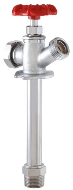 LDR 020 6810 Frost Proof Sillcock, 3/4-Inch MIP X 1/2-Inch FIP, 10-Inch, Anti-Siphon, Chrome Plated