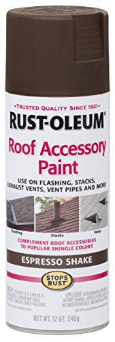 Rust-Oleum 286117 Roof Accessory Spray Paint, 12 oz, Espresso Shake/Brown