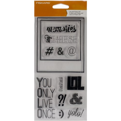 Fiskars 103770-1001 Clear Stamps, 4 by 8-Inch, Say Cheese