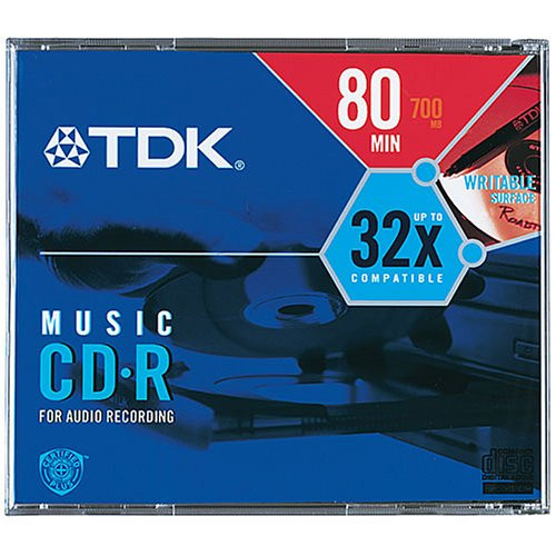 TDK CDR Media 700MB 80 Minute (1-Pack, for Audio only)