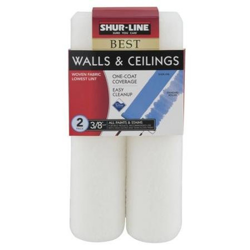 Shur-Line Walls & Ceilings Roller Cover, 3/8" Nap, 2pk Shur-Line Walls & Ceilings Roller Cover, 3/8" Nap, 2pk